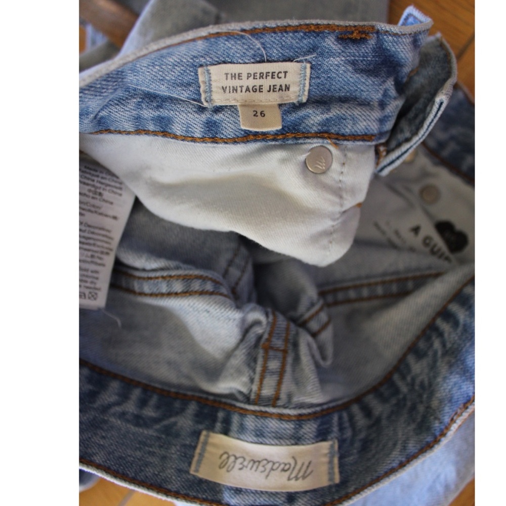 Madewell The Perfect Vintage Jean in Fitzgerald Wash 26 2 Preowned - Picture 14 of 15